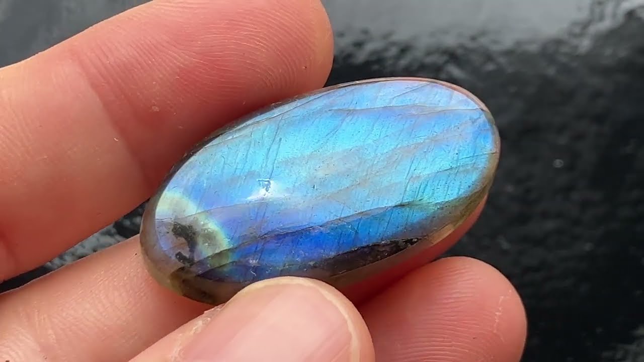 ラブラドライト[766] 34x18mm 31Cts 天然石ルース | カボション