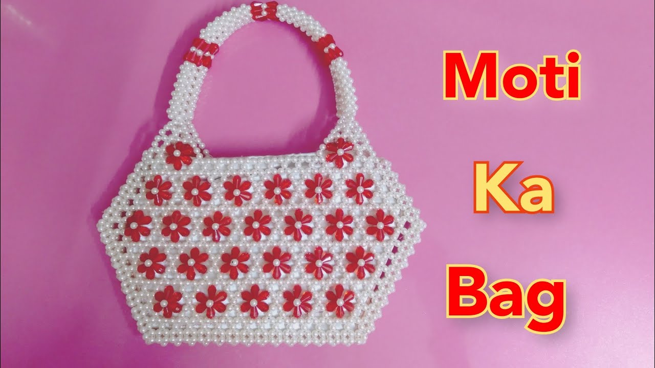 मोती के पर्स बनाए,हैंडल लाइनिंग फिनिशिंग कैसे दे make beads purse handle  lining n finishing touch - YouTube