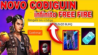 CODIGUIN INFINITO PARA RESGATAR NO FREE FIRE 😍 CODIGUINHOS ILIMITADO DAS NOVAS SKINS PRA TODOS