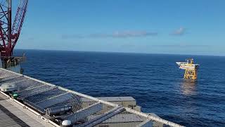 Helipad walk at offshore Norway