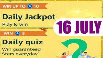 Amazon Funzone Stars Quiz Answers | Amazon Quiz Today | 16 July 2022