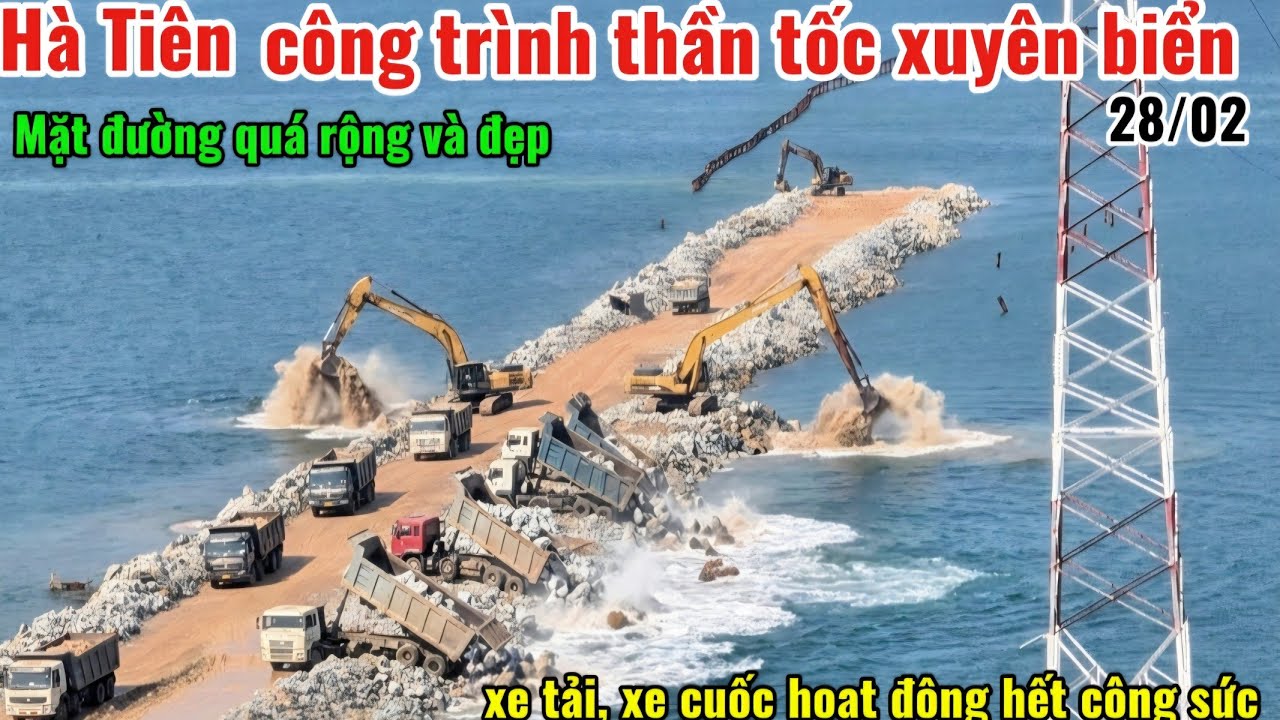 Công trình thần tốc xuyên biển tăng cường xa lang khủng đẩy nhanh tiến độ
