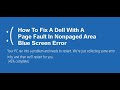 How To Fix A Dell With A Page Fault In Nonpaged Area Blue Screen Error