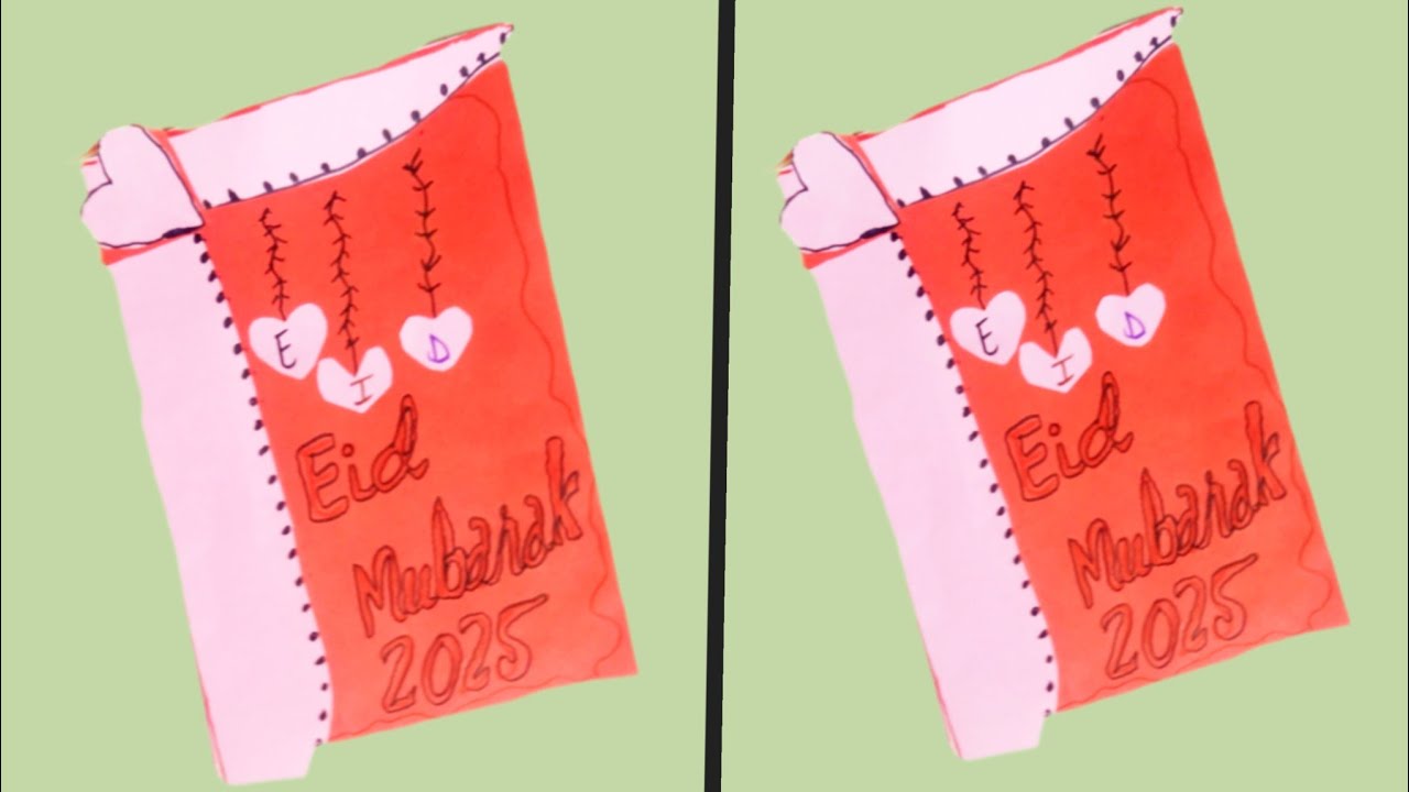 Eid Mubarak greeting card • Eid Mubarak making ideas easy • Eid card Design • Eid card drawing 2025