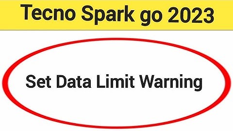 how to set data limit warning,Tecno Spark go 2023 me data limit kaise set kare