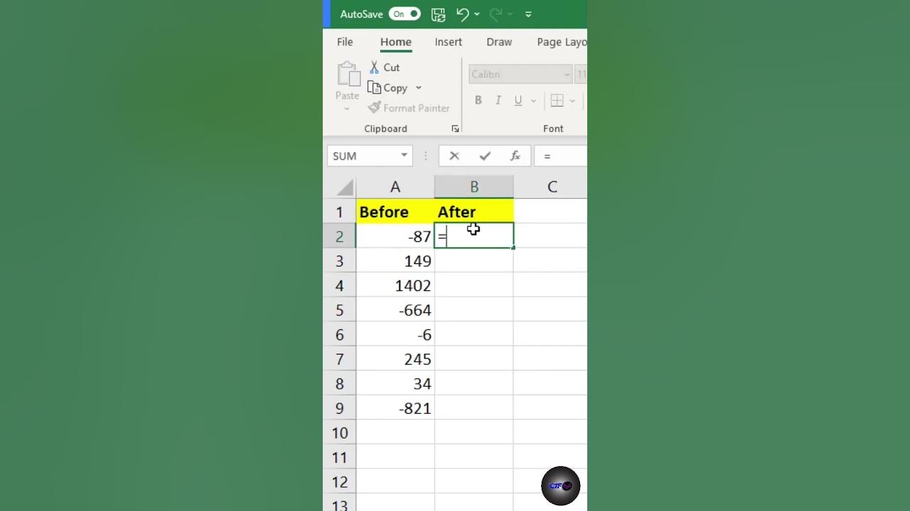 How to Use The Absolute Value Function in Excel YouTube