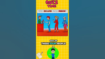 WHO ESCAPED FROM PRISON ❓ #quiz #riddles #tiktok #shorts #trivia