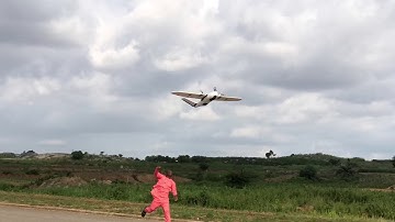 compilation of MFE Believer UAV hand launch auto takeoffs and manual belly landings