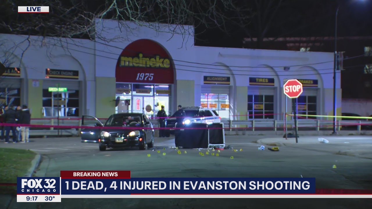 One dead, four wounded in shooting in Evanston