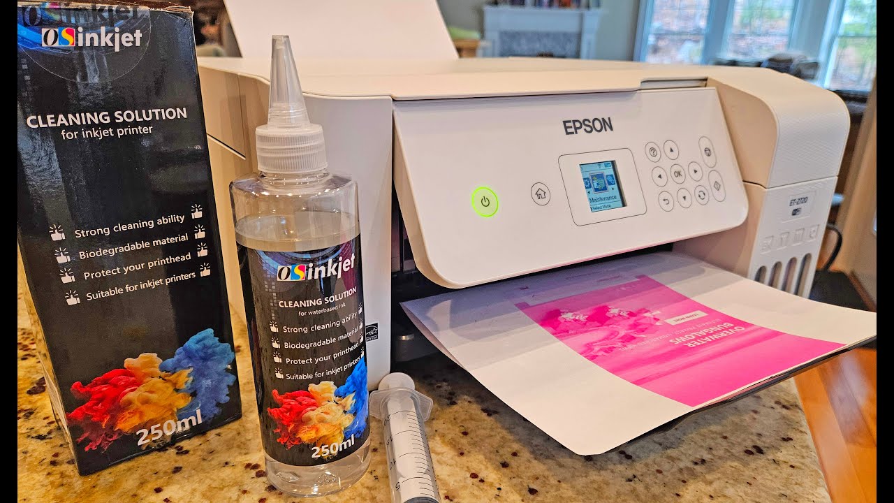EPSON ECOTANK Printer NOT Printing! How to Fix with Cleaning Solution ...