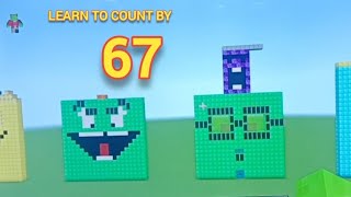 Learn to count by 67 with Noah, Minecraft Number blocks, kids songs