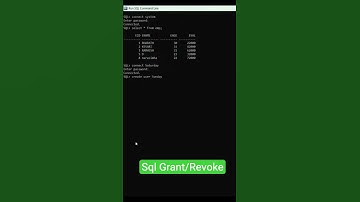 Sql Grant/Revoke #programming #learnplsql #sql