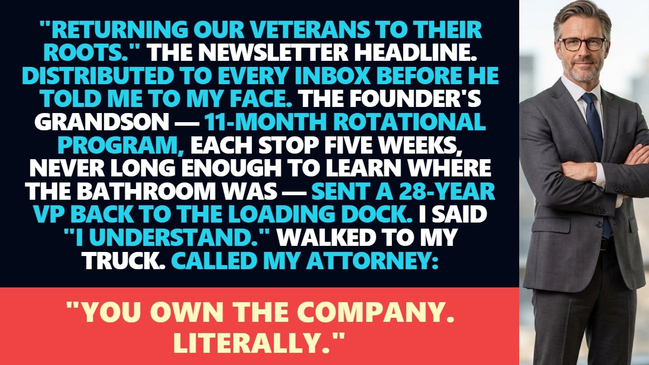 Founder's Grandson Published My Demotion in a Newsletter — I Owned 58% of His Grandfather's Company