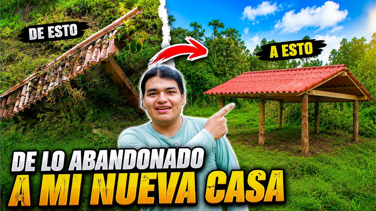 Rescaté el techo de una casa abandonada y empecé a construir la mía en la finca - NATHALIA
