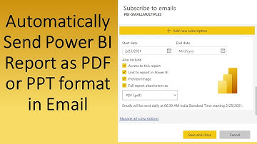 Automatically Send Power BI Report as PDF or PPT format in Email