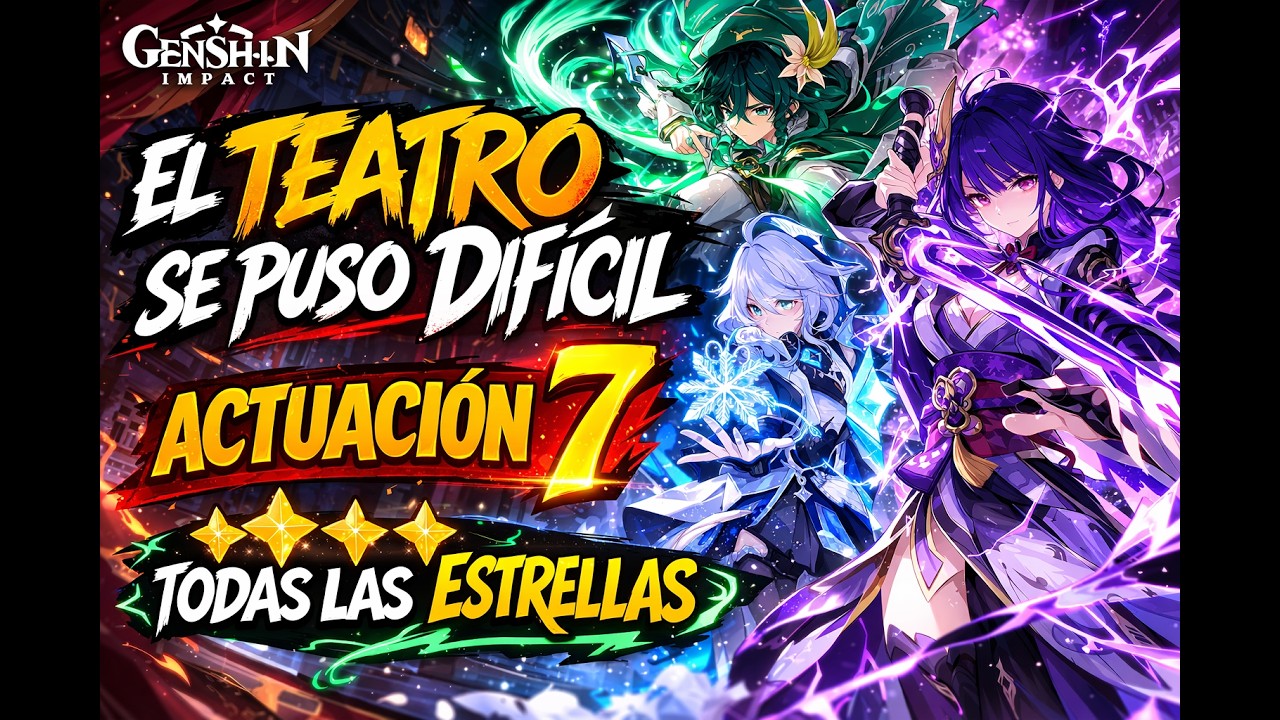 ¡Teatro hasta Actuación 7 con Estrellas! ? Cryo, Anemo y Electro temporada | Genshin Impact 20260313