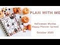 Plan With Me // Halloween Happy Planner Spread // October 2020