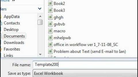 How to create a workbook template in Excel