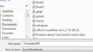 How to create a workbook template in Excel