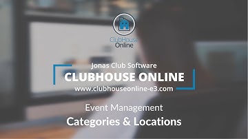 Event Management - Categories and Locations