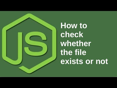 How To Check Whether The File Exists Or Not Using Node Js Code | Java  Inspires - Youtube