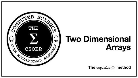 Two Dimensional Array   equals