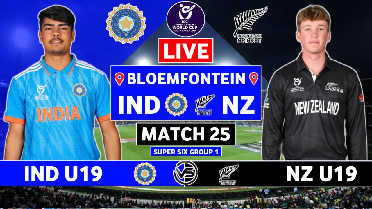 U19 World Cup Live India U19 vs New Zealand U19 Live IND U19 vs NZ