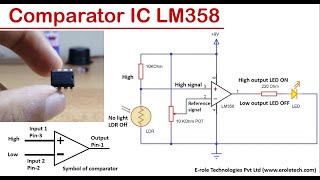LM358 IC (Dual comparator) Basic Electronics