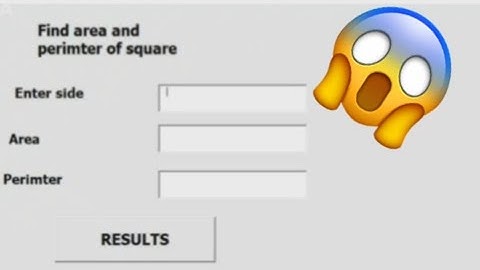 How to make a simple machine calculating area and perimeter of a square in visual basic