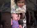 Cute  baby reaction video!! 😆😆#funnybaby #shorts #babyreaction