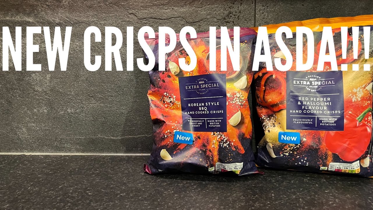 ASDA Extra Special Red Pepper & Halloumi Crisps , ASDA Extra Special Korean Style BBQ Crisps