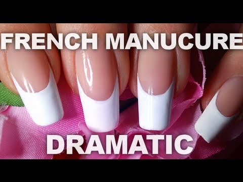 Tuto : La french manucure "dramatic" utilisée par les pro - YouTube