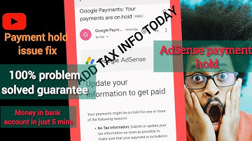 YouTube payment hold in AdSense problem Solved 2024 || How to receive hold youtube money in bank