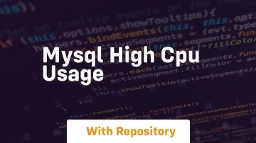 mysql high cpu usage