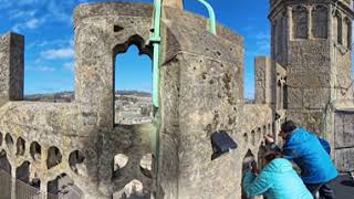 Bath, Bath Abbey tower walk and surrounding view. 360° VR in 8K