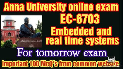ec6703-embedded and real time systems McQ link| 100 important MCQ Questions in link |2013 Regulation
