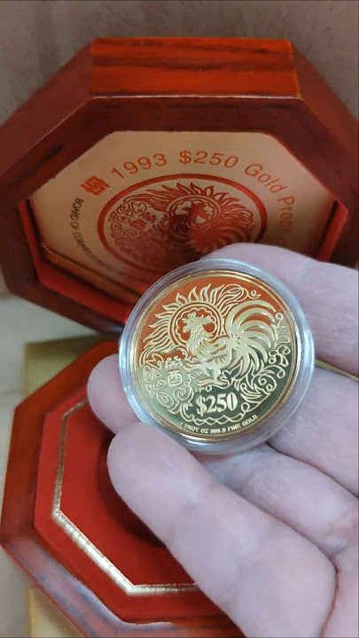Vintage 1993 Rooster Zodiac Gold Coin Collectible ヴィンテージ 酉年金貨 収集品 #numismatics #貨幣  #commemorative