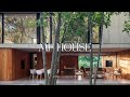 Maison contemporaine  deux tages avec un intrieur minimaliste connect  lenvironnement naturel
