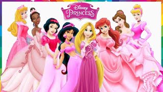 Colouring Disney Princess Ariel Cinderella Belle Aurora Tiana Princess Coloring Pages Mewarnai