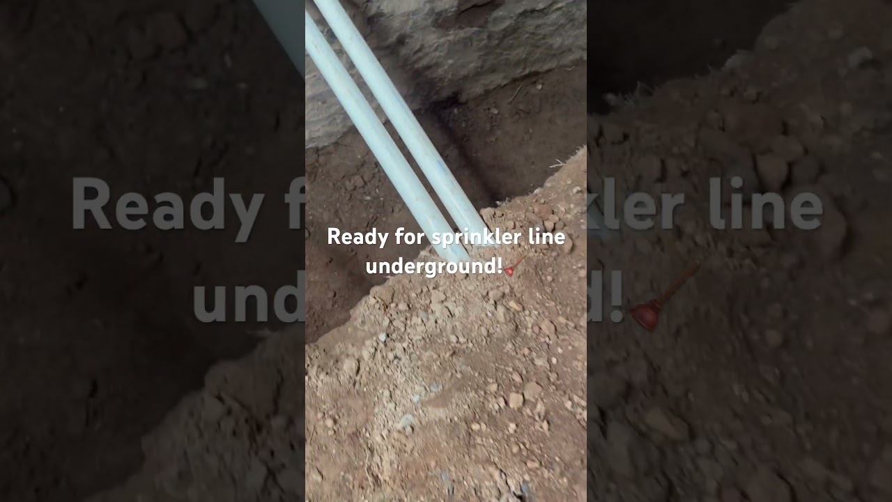 Ready for sprinkler line underground!🪠 
