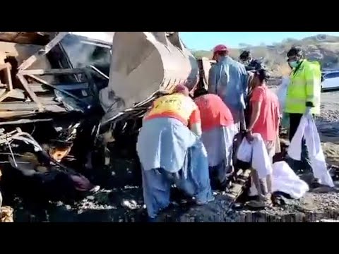 At least 41 killed after bus skids into ravine near karachi, pakistan