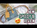THE PERFECT SIZE!!! Reviewing the Damier 3D Denim Speedy 18 Bandouliére 😍