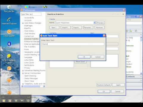 Quick Tip - Lotus Sametime Quick Responses with Emoticons
