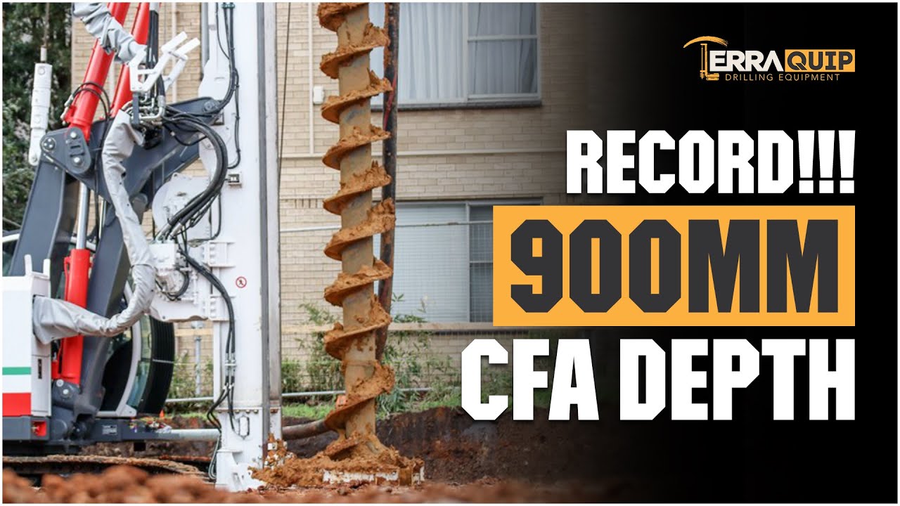 RECORD!!! IMT A140 Piling Rig - CFA (Continuous Flight Auger) 900 mm diameter 17.4 meters depth