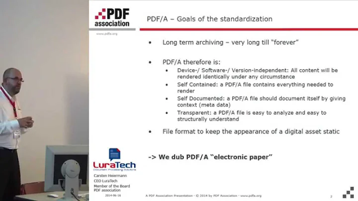 What is PDF/A and usage examples -- Carsten Heierm...