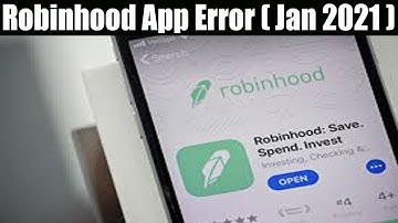 Robinhood App Error (Jan 2021) - Quick Solution , Watch Now! | Scam Adviser Reports
