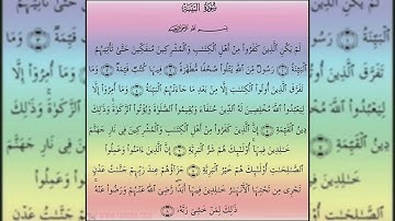 القرآن الكريم - سورة البينة - القارئ عبدالله الموسى