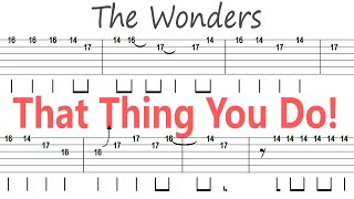 The Wonders - That Thing You Do! / Guitar Solo Tab+BackingTrack