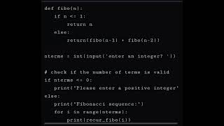 Recursive and Non recursive implementation of Fibonacci series through python