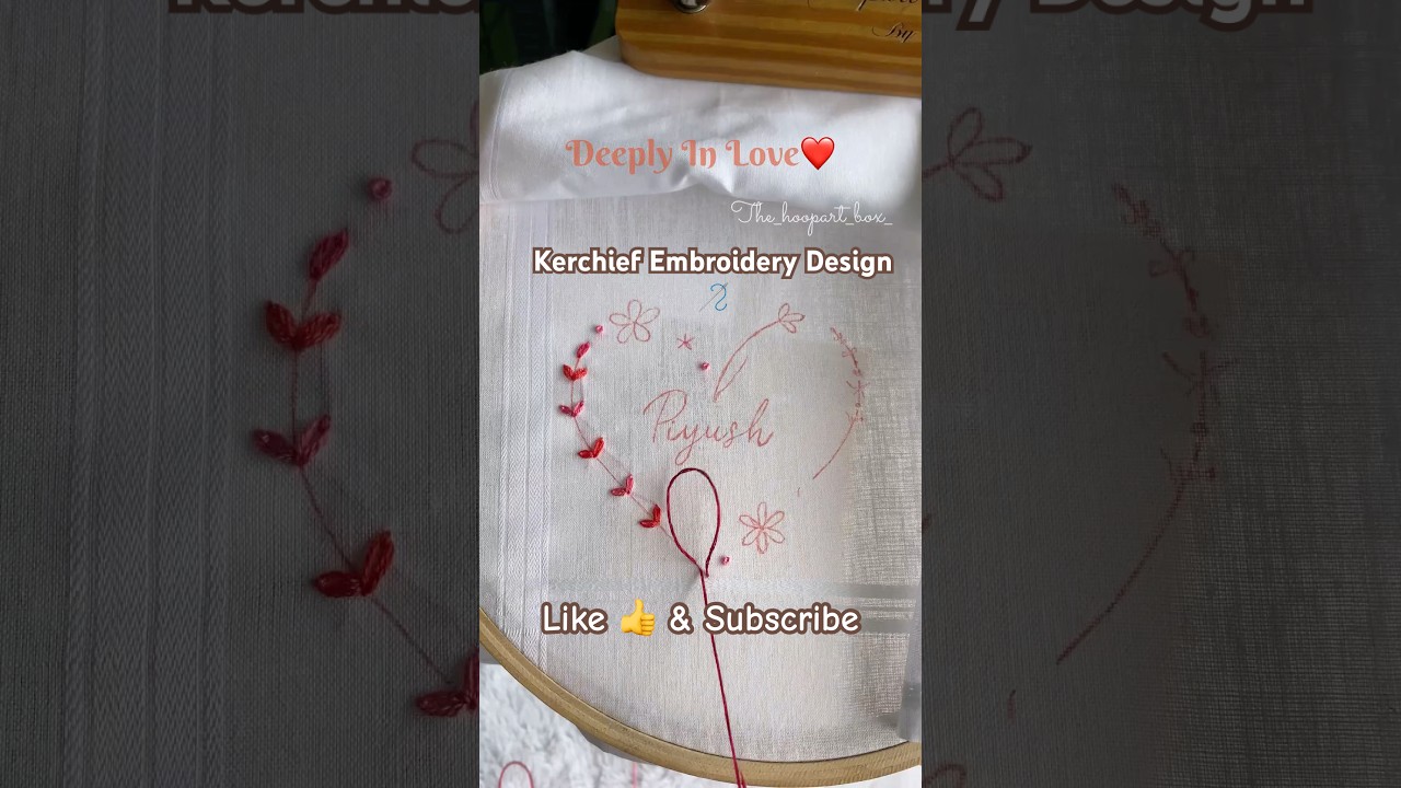 Kerchief Hand Embroidery Design 🪡❣️